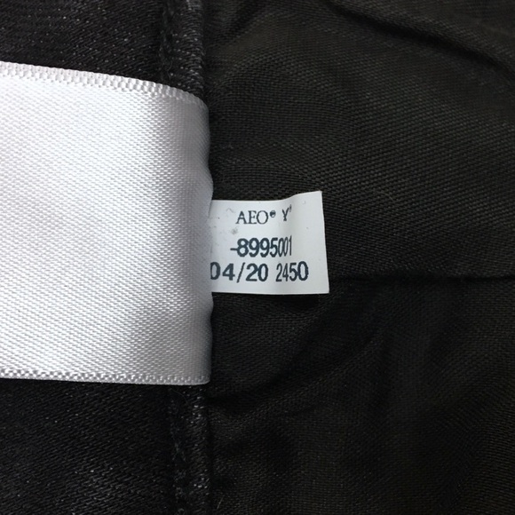 AMERICAN EAGLE Jeans Highest Rise Jegging Crop Faded Black Wash Size 4 Regular - Picture 11 of 15